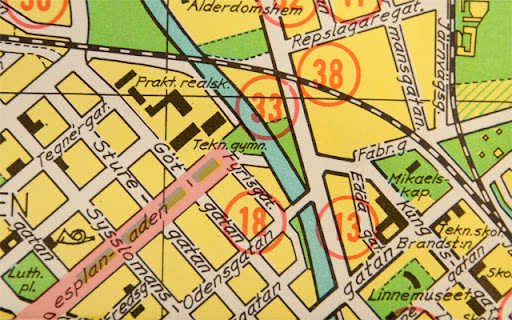 Stadskarta från 1970