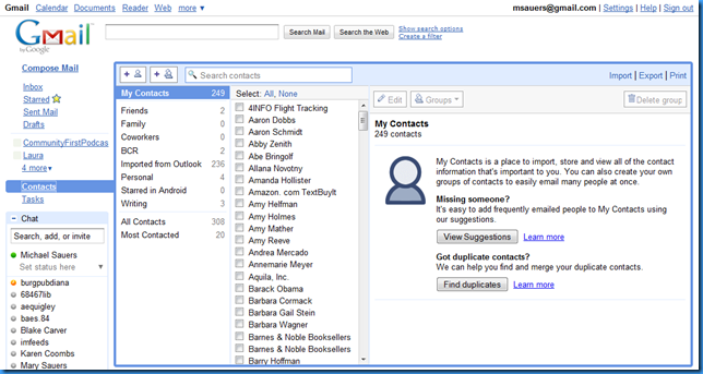 Googel Contacts - Find Duplicates