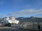 National Geographic ship docked in Ushuaia