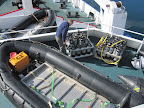 zodiacs with reinforced steep bottoms to manage weight capacity of the dive group/gear