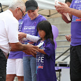 young cancer survivor getting her dove for the ceremony