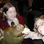 Megan and Emily, feeding the pig in Philly
