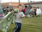 Kahle had fun running around