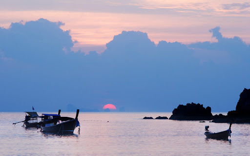 Закат в бухте Kantiang, Ko Lanta