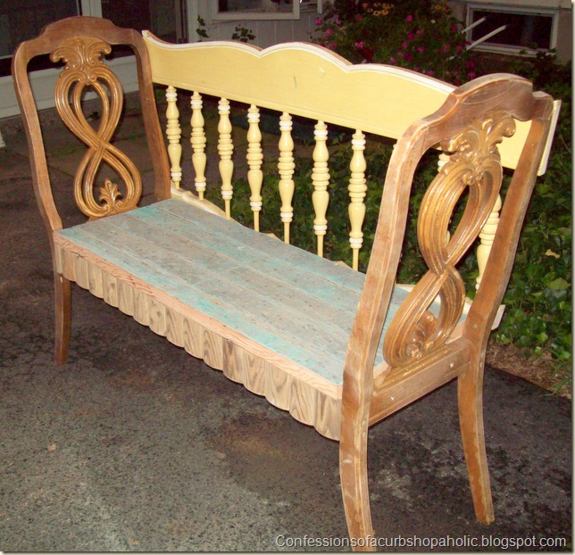 chair bench, yellow 002