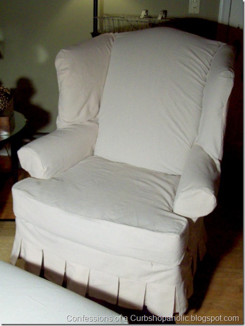 slipcover chair and coffee table 020