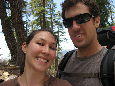 Scott and Courtney hiking in California