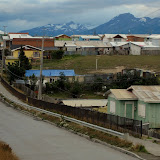 Puerto Natales with the mountains behind
