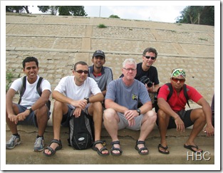 Members of HBC at Hampi (L-R): Sudhanshu, Shay, Sandeep, Matt, Ed and Sunil