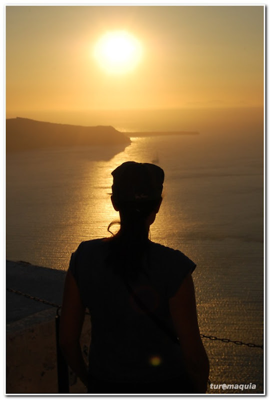 por-do-sol em Santorini