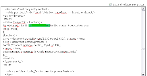 Facebook comment box on Blogger