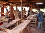 Local craftsmen making furniture in Kitgum