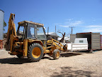 Loading truck tray into shipping container - April 2007