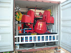 Packing of first container nearing completion