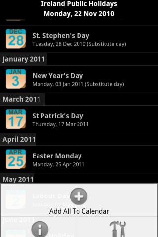 Ireland Public Holidays