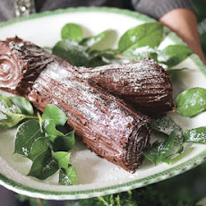 Caramel-Pecan Bûche de Noël
