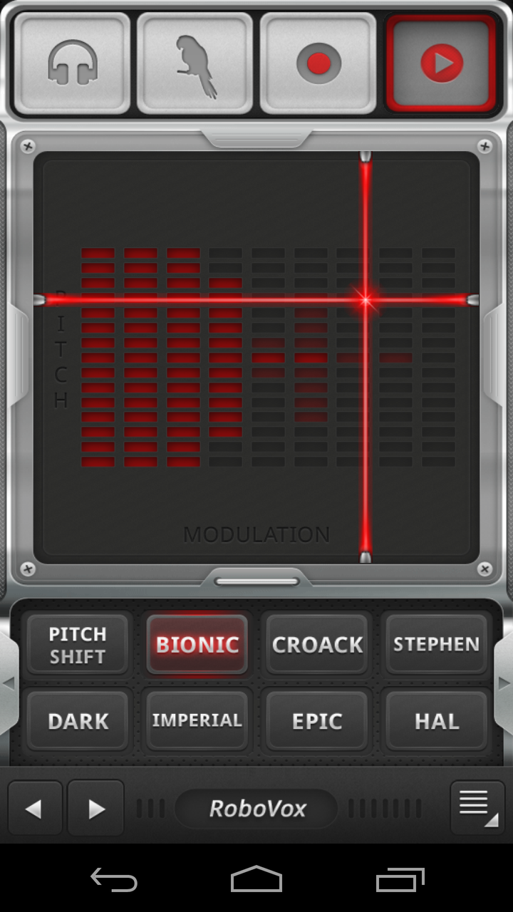 Android application RoboVox Voice Changer screenshort