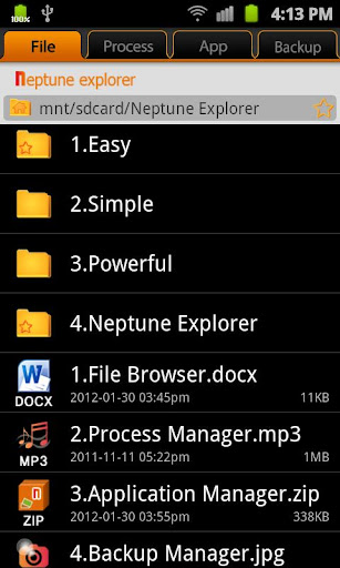 Neptune file explorer