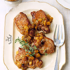 Boneless Pork Chops with Apple Chutney