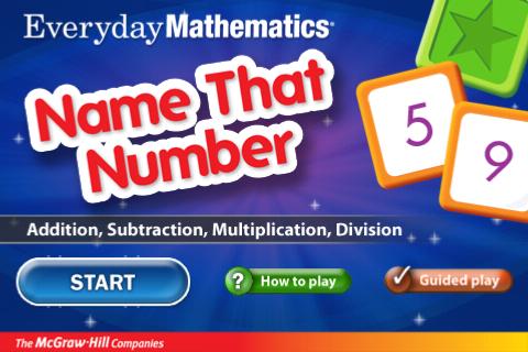 Everyday Math Name That Number