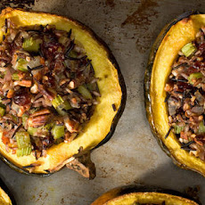Roasted Acorn Squash with Wild Rice Stuffing Recipe