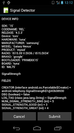 signal-strength-detector for android screenshot
