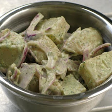 Garlicky Cilantro Roasted Potato Salad
