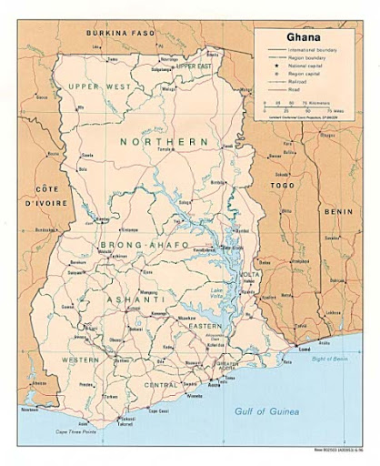 map of ghana west africa. map of west africa with