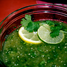 Flank Steak with Tomatillo Salsa Verde