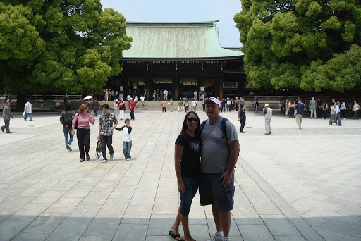 Alicia and Eric at the Meiji Shrine