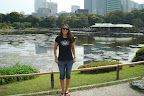 Alicia by Duck Pond at Hama-rikyu Gardens.