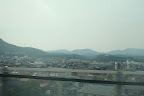 arriving at Shin-Yamaguchi station on Shinkansen