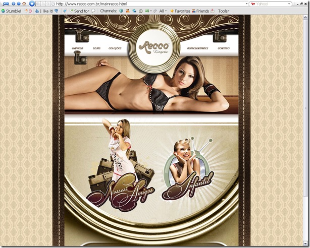 [Imagem] Página inicial do site da RECCO