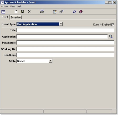 system sheduler event 1