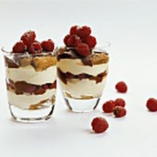 Raspberry Jell-O and Espresso- Sour Cream Panna Cotta Parfait.