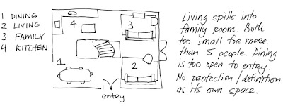 Floor plan where living spaces are not protected Floor plan where living spaces are not protected