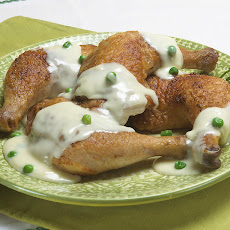 Piernas De Pollo Con Salsa De Queso