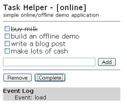 Firefox 3 offline app demo - TaskHelper