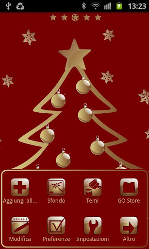 【免費個人化App】Gold Xmas theme GO launcher EX-APP點子