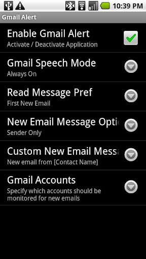 Gmail Speech Alert
