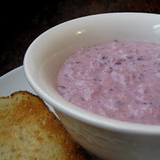 Purple Cauliflower Soup With Walnut Oil