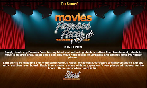 Famous Faces Movie Puzzle Game