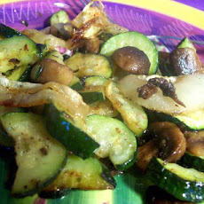 Roasted Zucchini, Mushrooms, and Onions