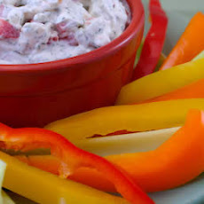 Heart-Healthy Shrimp Dip served with Veggie Dippers