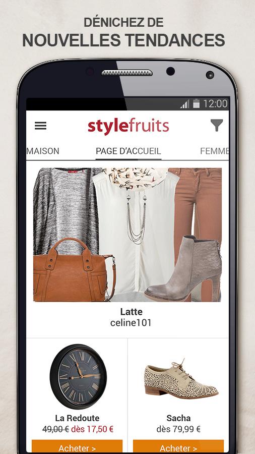 Android application stylefruits: Fashion &amp; Outfits screenshort