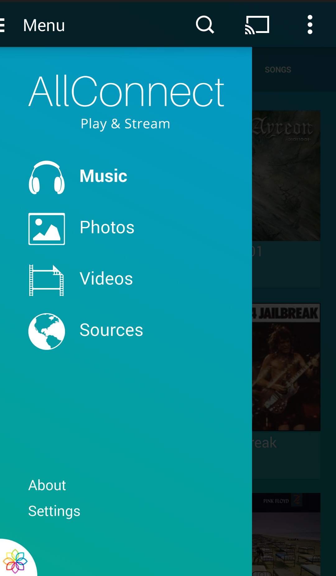 Android application AllConnect - Play &amp; Stream screenshort