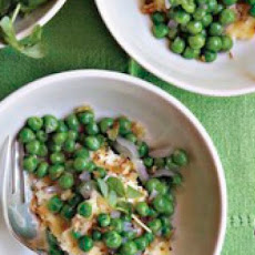 Deborah Madison's Peas with Baked Ricotta and Bread Crumbs