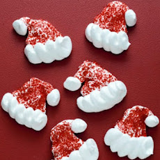 Santa Hats Meringue Cookies