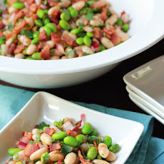 White Bean Edamame Salad with Bacon