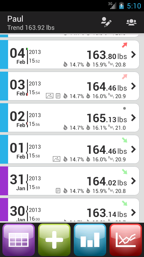 Android application Weight Meter ideal weight, BMI screenshort